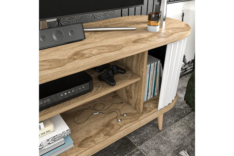 TV-taso Zakkum 140x64 cm - Ruskea - Huonekalut - TV- & Mediakalusteet - Tv taso & Mediataso