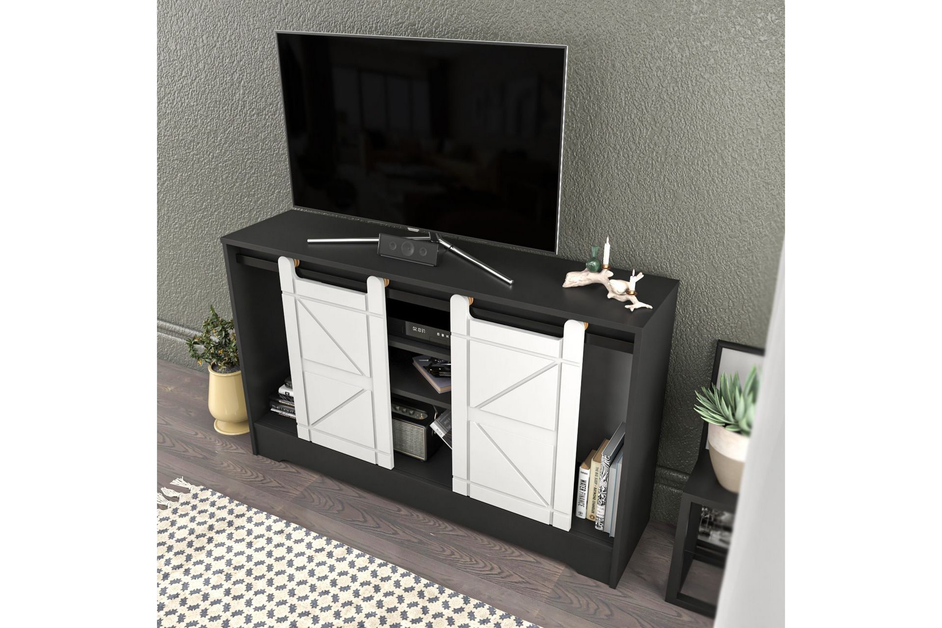 TV-taso Zakkum 140x85 cm - Harmaa - Huonekalut - TV- & Mediakalusteet - Tv taso & Mediataso