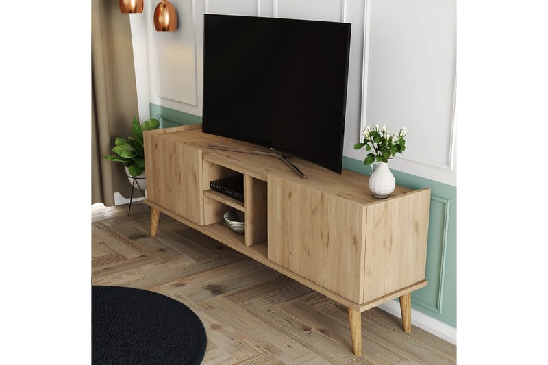 TV-taso Zakkum 150x52 cm - Ruskea - Huonekalut - TV- & Mediakalusteet - Tv taso & Mediataso