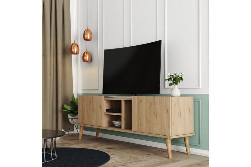 TV-taso Zakkum 150x52 cm - Ruskea - Huonekalut - TV- & Mediakalusteet - Tv taso & Mediataso
