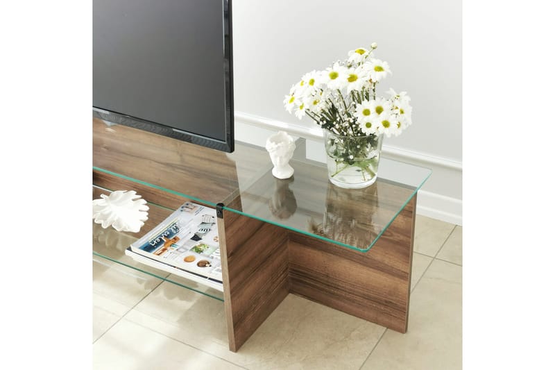 TV-taso Zakkum 158x40 cm - Ruskea - Huonekalut - TV- & Mediakalusteet - Tv taso & Mediataso