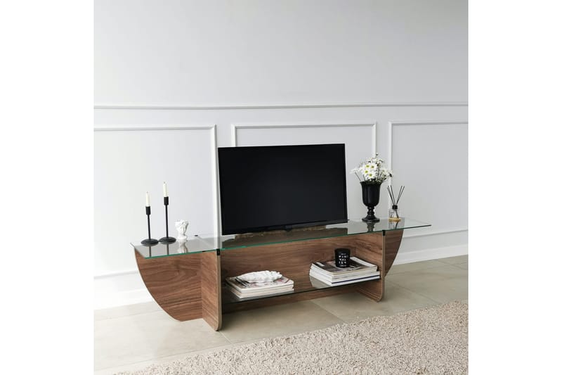 TV-taso Zakkum 158x40 cm - Ruskea - Huonekalut - TV- & Mediakalusteet - Tv taso & Mediataso