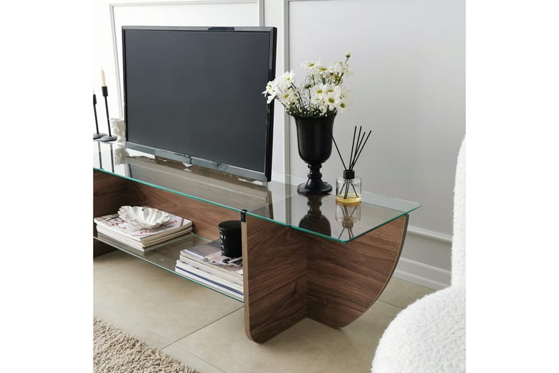 TV-taso Zakkum 158x40 cm - Ruskea - Huonekalut - TV- & Mediakalusteet - Tv taso & Mediataso