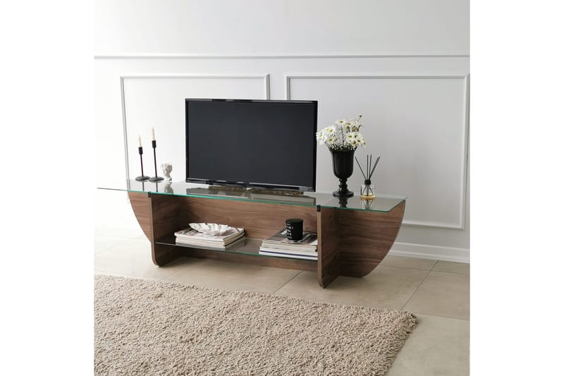 TV-taso Zakkum 158x40 cm - Ruskea - Huonekalut - TV- & Mediakalusteet - Tv taso & Mediataso