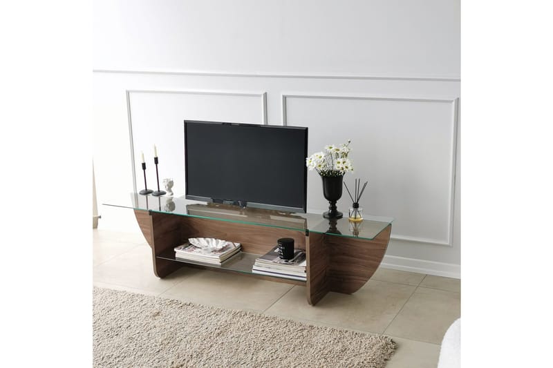 TV-taso Zakkum 158x40 cm - Ruskea - Huonekalut - TV- & Mediakalusteet - Tv taso & Mediataso