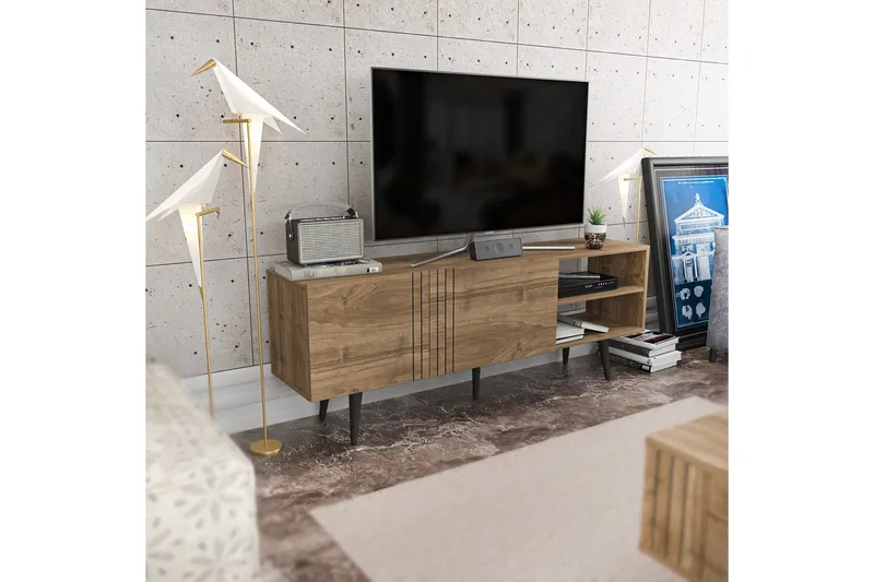 TV-taso Zakkum 160x38,6 cm - Ruskea - Huonekalut - TV- & Mediakalusteet - Tv taso & Mediataso