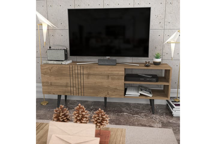 TV-taso Zakkum 160x38,6 cm - Ruskea - Tv taso & Mediataso