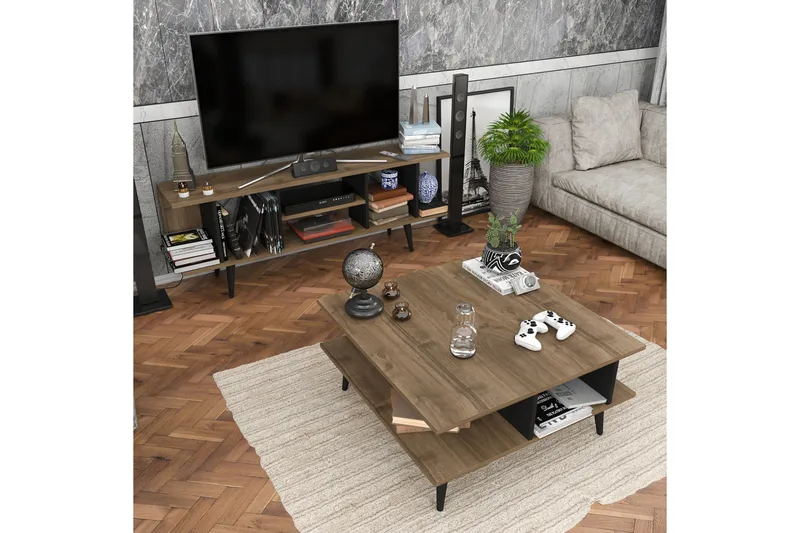 TV-taso Zakkum 160x38,6 cm - Ruskea - Huonekalut - TV- & Mediakalusteet - Tv taso & Mediataso