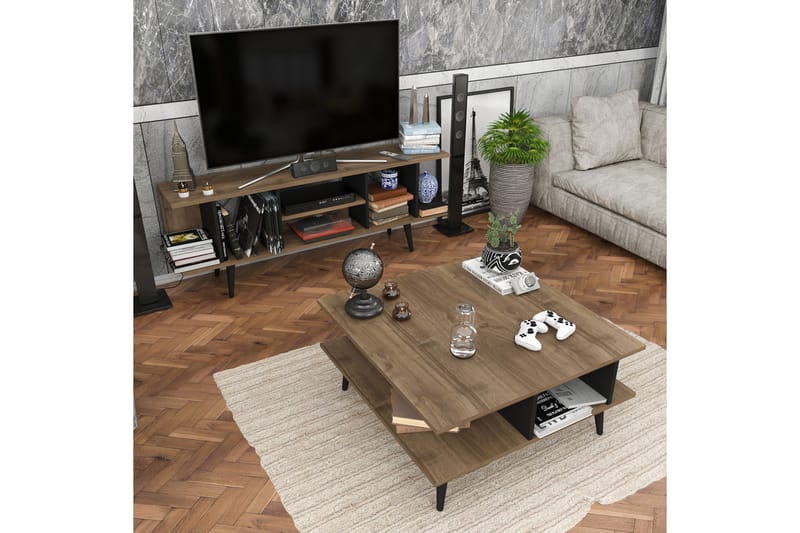 TV-taso Zakkum 160x38,6 cm - Ruskea - Huonekalut - TV- & Mediakalusteet - Tv taso & Mediataso