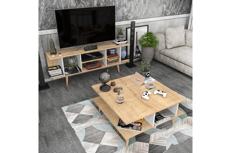 TV-taso Zakkum 160x38,6 cm - Sininen - Huonekalut - TV- & Mediakalusteet - Tv taso & Mediataso