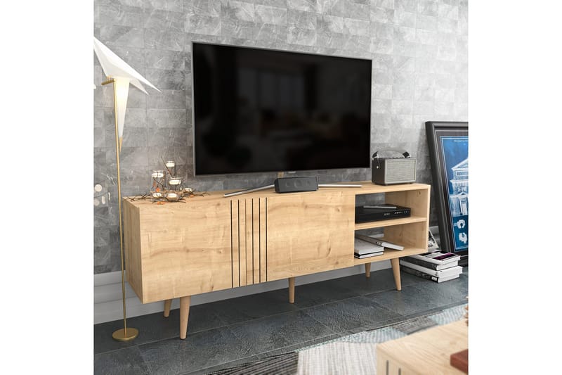 TV-taso Zakkum 160x38,6 cm - Sininen - Huonekalut - TV- & Mediakalusteet - Tv taso & Mediataso