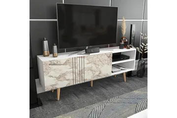 TV-taso Zakkum 160x38,6 cm - Valkoinen - Huonekalut - TV- & Mediakalusteet - Tv taso & Mediataso