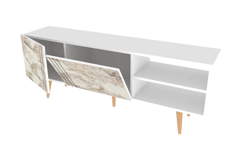 TV-taso Zakkum 160x38,6 cm - Valkoinen - Huonekalut - TV- & Mediakalusteet - Tv taso & Mediataso