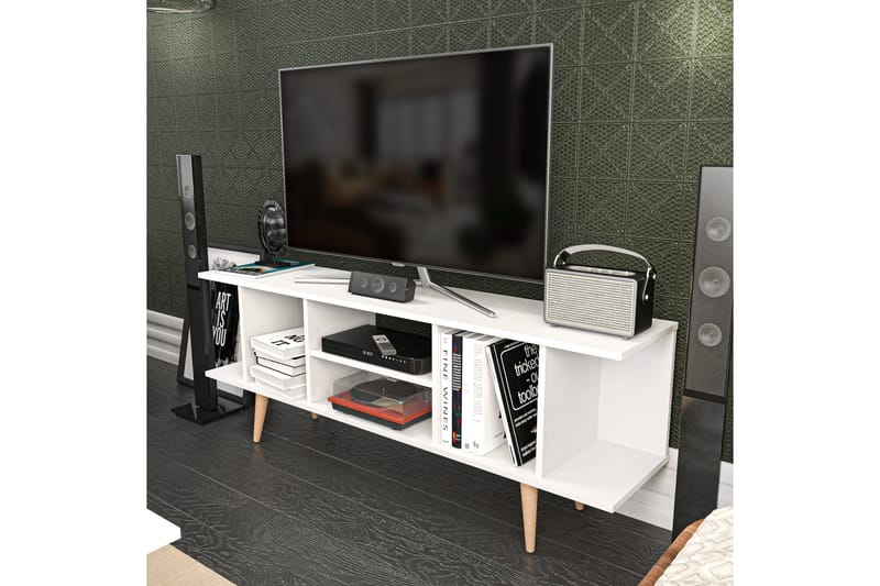 TV-taso Zakkum 160x38,6 cm - Valkoinen - Huonekalut - TV- & Mediakalusteet - Tv taso & Mediataso