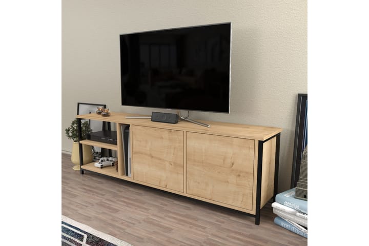 TV-taso Zakkum 160x50,8 cm - Musta - Tv taso & Mediataso