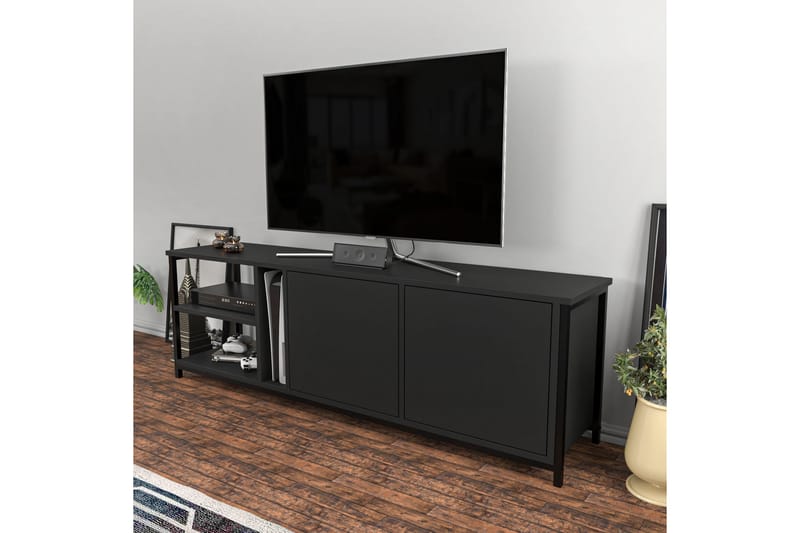 TV-taso Zakkum 160x50,8 cm - Musta - Huonekalut - TV- & Mediakalusteet - Tv taso & Mediataso