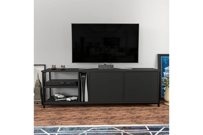 TV-taso Zakkum 160x50,8 cm - Musta - Huonekalut - TV- & Mediakalusteet - Tv taso & Mediataso