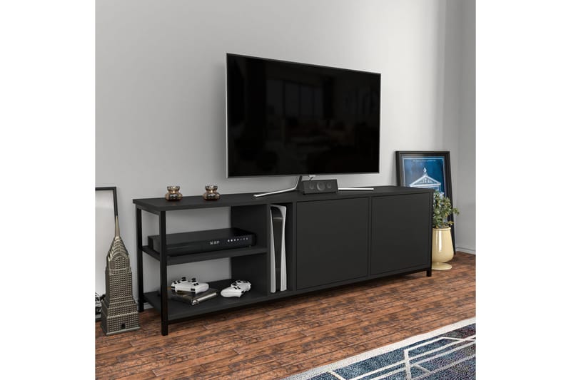 TV-taso Zakkum 160x50,8 cm - Musta - Huonekalut - TV- & Mediakalusteet - Tv taso & Mediataso