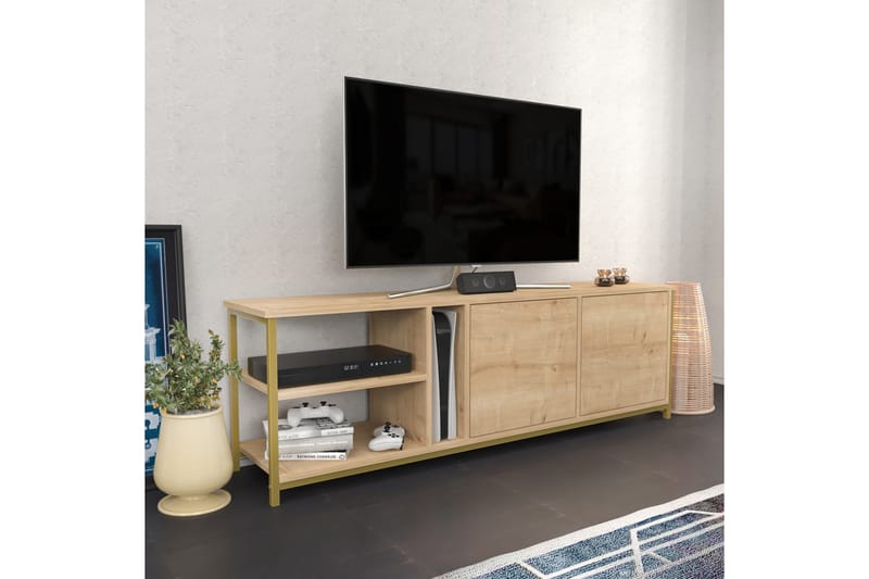 TV-taso Zakkum 160x50,8 cm - Ruskea - Huonekalut - TV- & Mediakalusteet - Tv taso & Mediataso