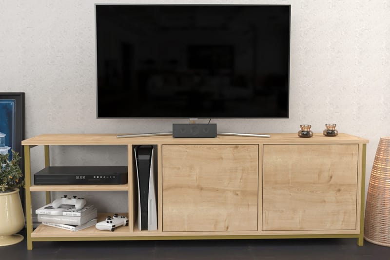 TV-taso Zakkum 160x50,8 cm - Ruskea - Huonekalut - TV- & Mediakalusteet - Tv taso & Mediataso