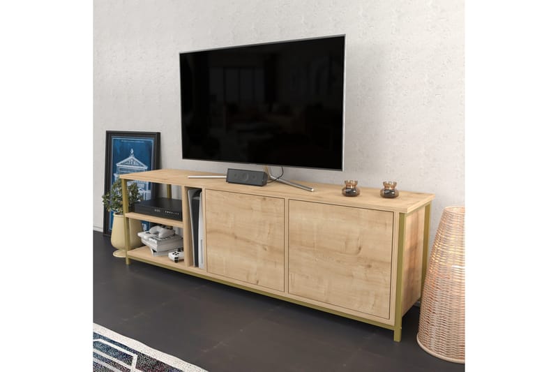 TV-taso Zakkum 160x50,8 cm - Ruskea - Huonekalut - TV- & Mediakalusteet - Tv taso & Mediataso