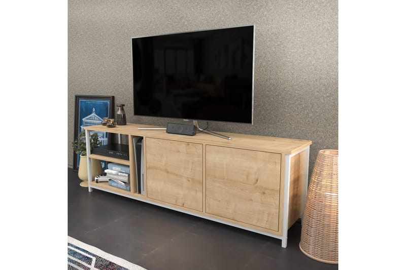 TV-taso Zakkum 160x50,8 cm - Valkoinen - Huonekalut - TV- & Mediakalusteet - Tv taso & Mediataso