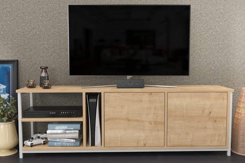 TV-taso Zakkum 160x50,8 cm - Valkoinen - Huonekalut - TV- & Mediakalusteet - Tv taso & Mediataso