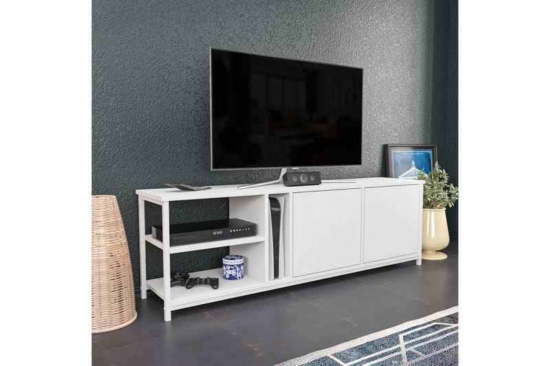 TV-taso Zakkum 160x50,8 cm - Valkoinen - Huonekalut - TV- & Mediakalusteet - Tv taso & Mediataso