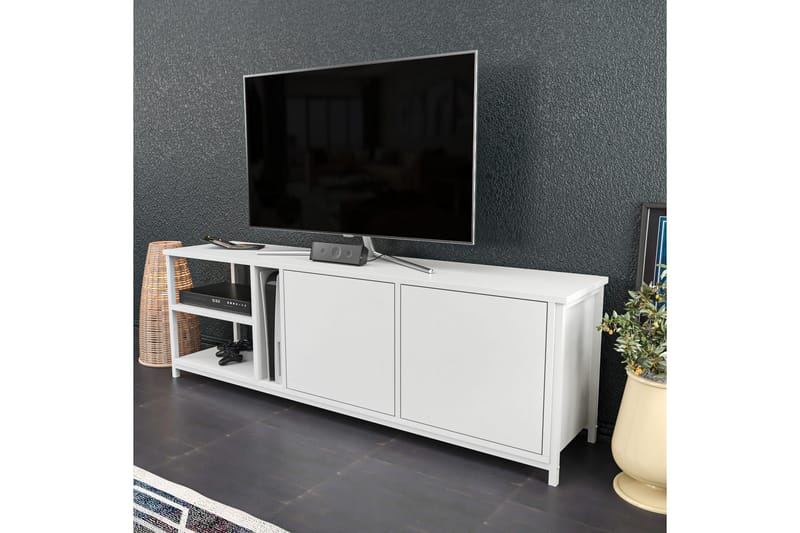 TV-taso Zakkum 160x50,8 cm - Valkoinen - Huonekalut - TV- & Mediakalusteet - Tv taso & Mediataso