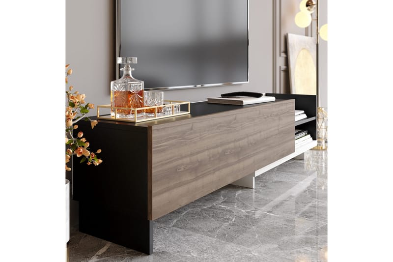 TV-taso Zakkum 165x41 cm - Valkoinen - Huonekalut - TV- & Mediakalusteet - Tv taso & Mediataso