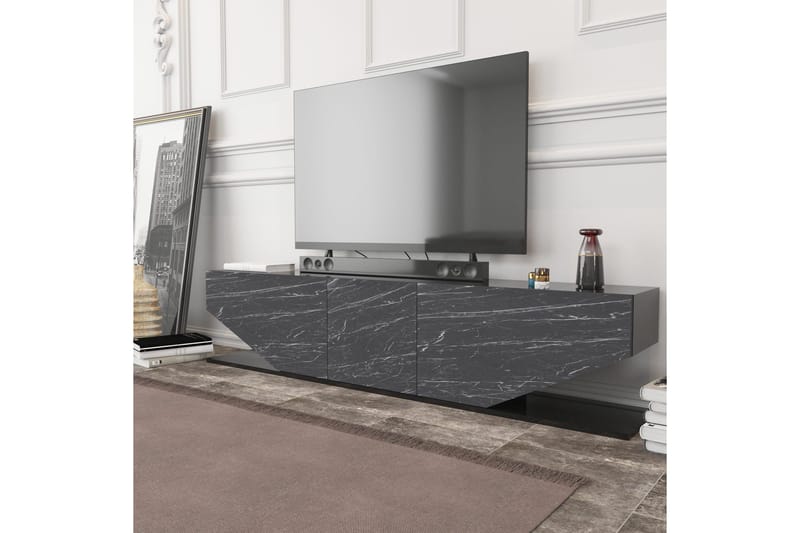 TV-taso Zakkum 180x45 cm - Musta - Huonekalut - TV- & Mediakalusteet - Tv taso & Mediataso