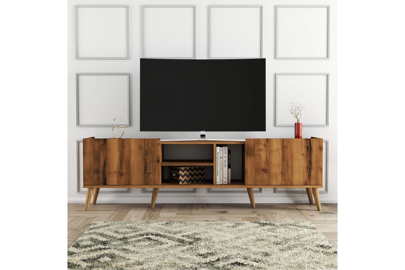 TV-taso Zakkum 180x52 cm - Ruskea - Huonekalut - TV- & Mediakalusteet - Tv taso & Mediataso