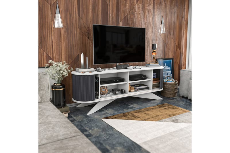 TV-taso Zakkum 180x60 cm - Antrasiitti - Huonekalut - TV- & Mediakalusteet - Tv taso & Mediataso