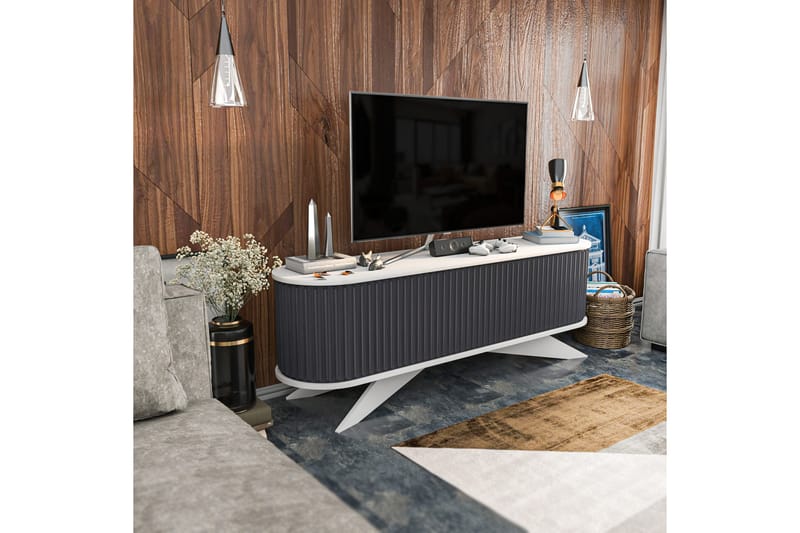 TV-taso Zakkum 180x60 cm - Antrasiitti - Huonekalut - TV- & Mediakalusteet - Tv taso & Mediataso