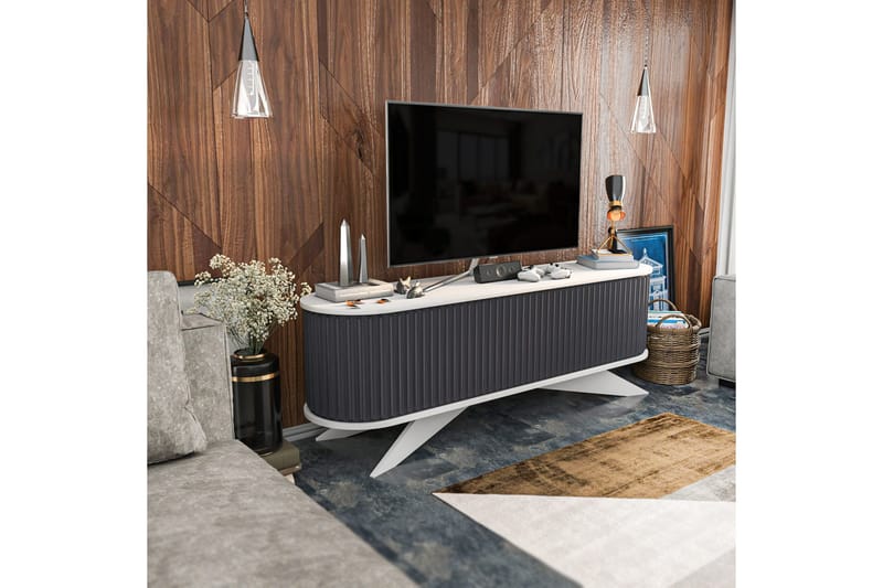 TV-taso Zakkum 180x60 cm - Antrasiitti - Huonekalut - TV- & Mediakalusteet - Tv taso & Mediataso