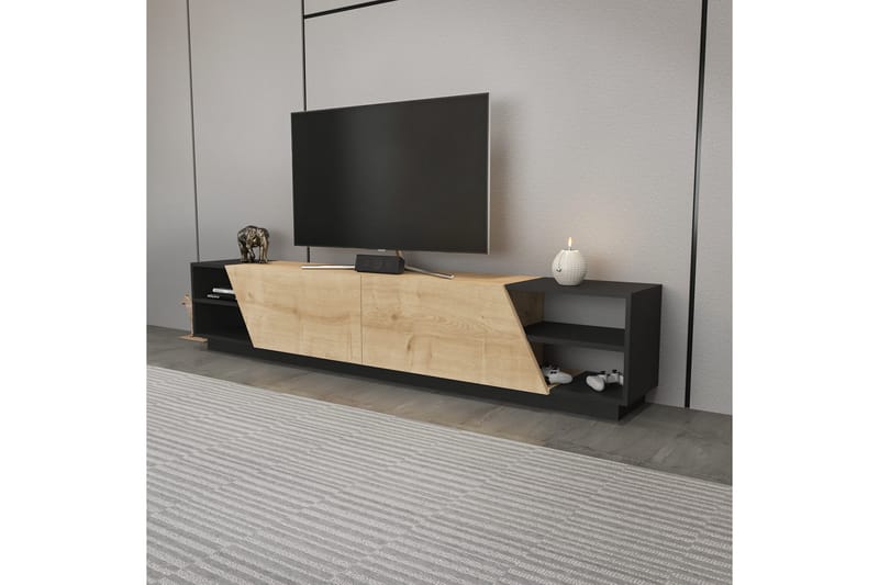 TV-taso Zakkum 240x47,4 cm - Antrasiitti - Huonekalut - TV- & Mediakalusteet - Tv taso & Mediataso