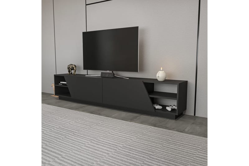 TV-taso Zakkum 240x47,4 cm - Antrasiitti - Huonekalut - TV- & Mediakalusteet - Tv taso & Mediataso