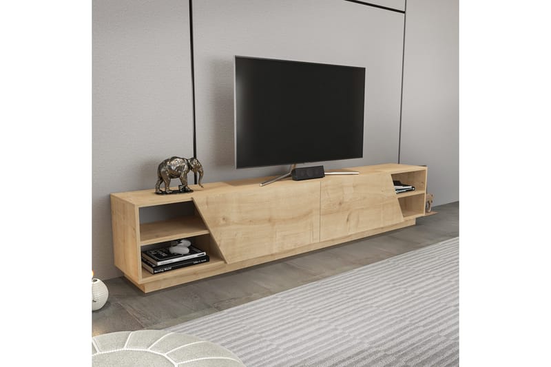 TV-taso Zakkum 240x47,4 cm - Ruskea - Huonekalut - TV- & Mediakalusteet - Tv taso & Mediataso