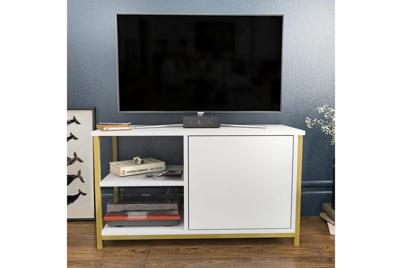 TV-taso Zakkum 89,6x50,8 cm - Kulta - Huonekalut - TV- & Mediakalusteet - Tv taso & Mediataso