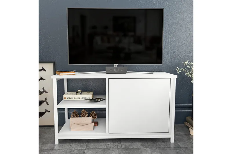 TV-taso Zakkum 89,6x50,8 cm - Valkoinen - Huonekalut - TV- & Mediakalusteet - Tv taso & Mediataso
