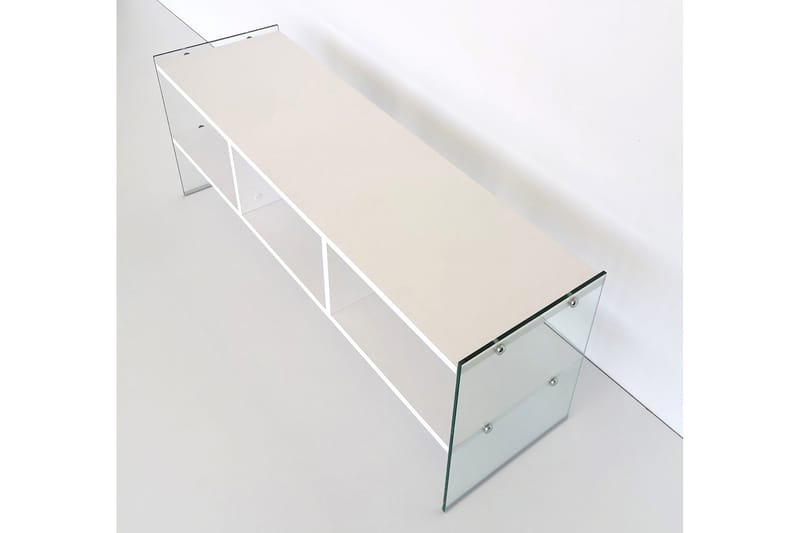 TV-taso Zazana 122 cm - Valkoinen - Huonekalut - TV- & Mediakalusteet - Tv taso & Mediataso