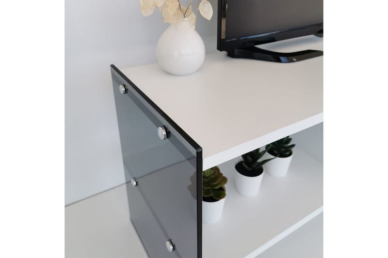 TV-taso Zazana 122 cm - Valkoinen/Harmaa - Huonekalut - TV- & Mediakalusteet - Tv taso & Mediataso