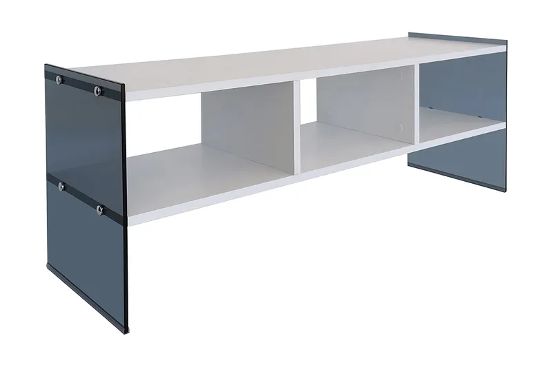 TV-taso Zazana 122 cm, Valkoinen/Harmaa