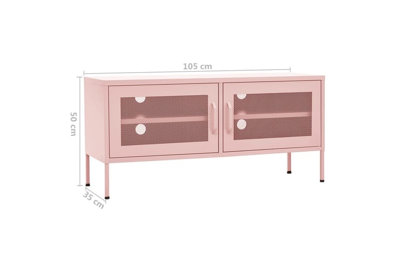 TV-taso pinkki 105x35x50 cm teräs - Huonekalut - TV- & Mediakalusteet - Tv taso & Mediataso