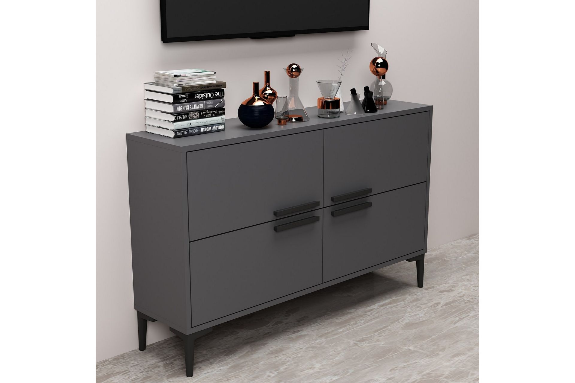 Tv-taso Patro 120 cm - Antrasiitti - Huonekalut - TV- & Mediakalusteet - Tv taso & Mediataso