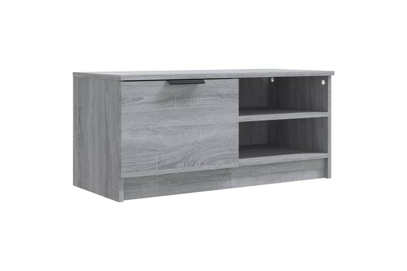 TV-tasot 2 kpl harmaa Sonoma 80x35x36,5 cm lastulevy - Harmaa - Tv taso & Mediataso