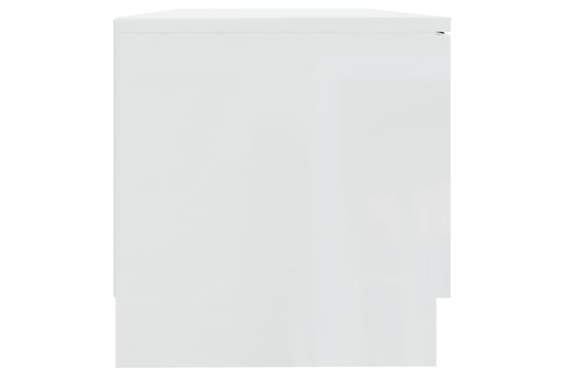 TV-tasot 2 kpl korkeakiilto valk. 80x35x36,5 cm tekninen puu - Valkoinen - Huonekalut - TV- & Mediakalusteet - Tv taso & Mediataso