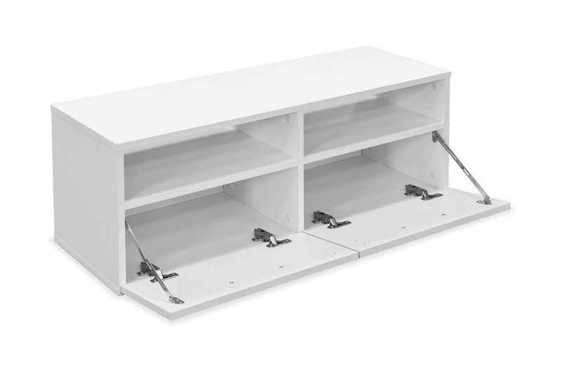 TV-tasot 2 kpl lastulevy 95x35x36 cm valkoinen - Valkoinen - Huonekalut - TV- & Mediakalusteet - Tv taso & Mediataso