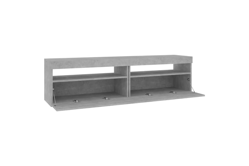 TV-tasot 2 kpl LED-valoilla betoninharmaa 75x35x40 cm - Harmaa - Huonekalut - TV- & Mediakalusteet - Tv taso & Mediataso