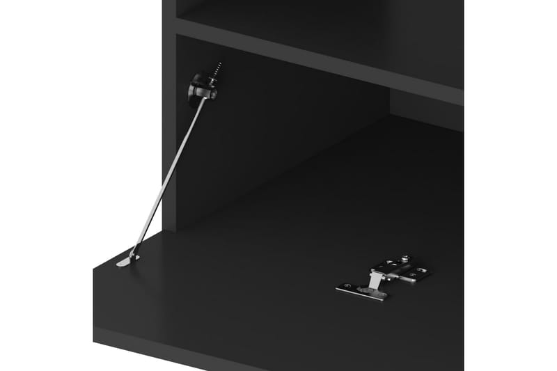 TV-tasot 2 kpl LED-valoilla musta 75x35x40 cm - Musta - Huonekalut - TV- & Mediakalusteet - Tv taso & Mediataso